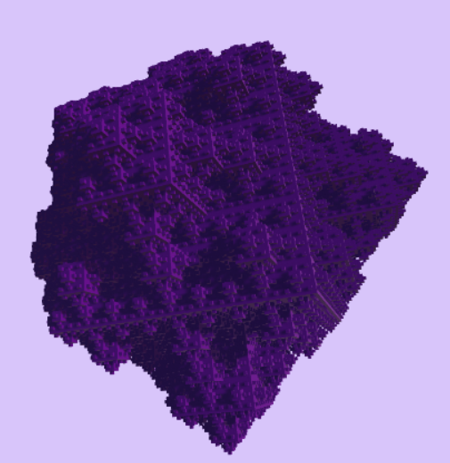 a Koch quadratic fractal in 3D